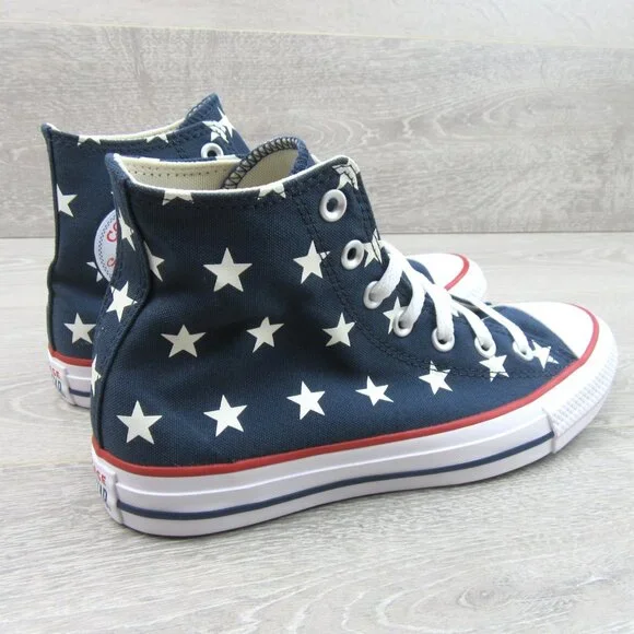 Converse Chuck Taylor All Star HI Archive Stars Womens Size 7.5 Navy NEW - Picture 7 of 14